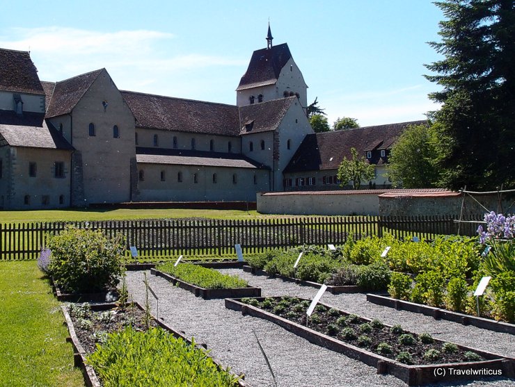 Herb garden located near Mittelzell Minster on Reichenau Island, Germany