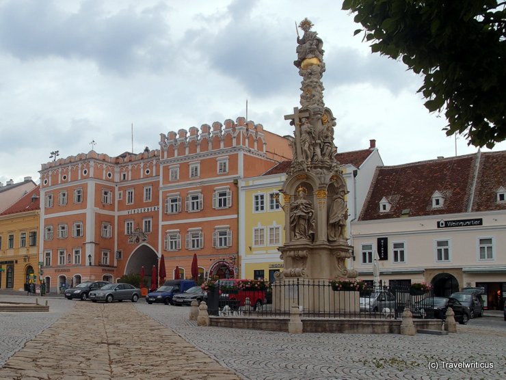 Holy Trinity column in Retz, Austria