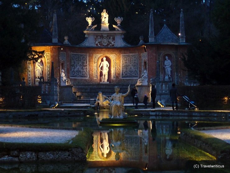 Fountain at the Hellbrunner Adventzauber in Salzburg, Austria