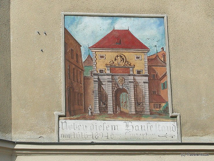 Mural portraying the Linzertor in Salzburg, Austria
