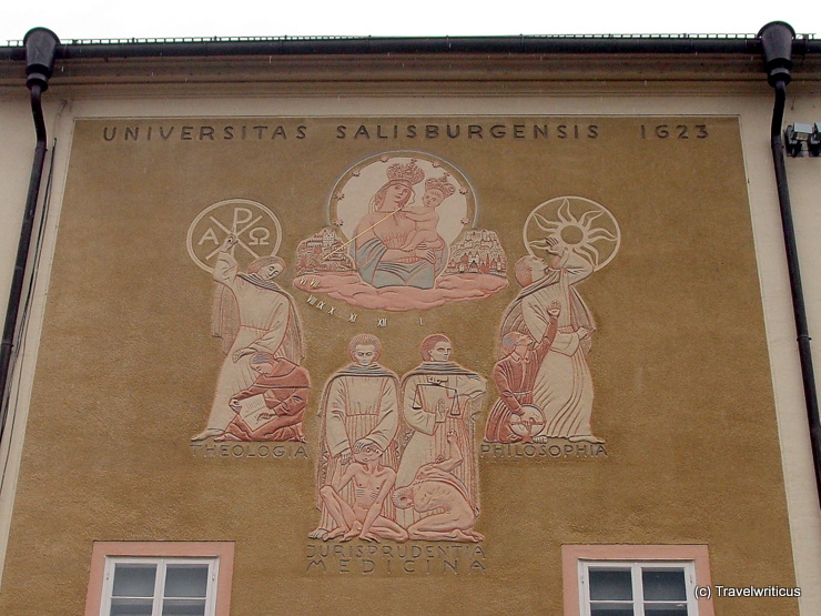 Sundial at the old university of Salzburg