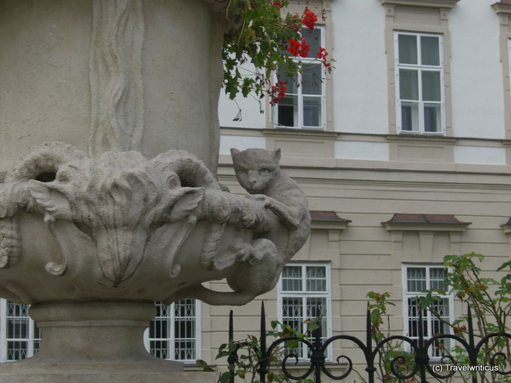 Sculpture of a cat in Salzburg, Austria