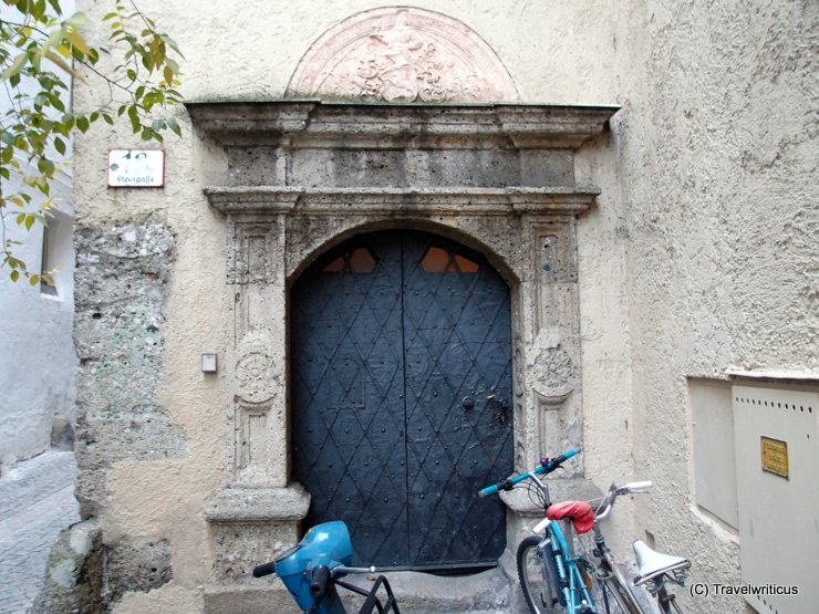 Gate at Steingasse 18 in Salzburg, Austria