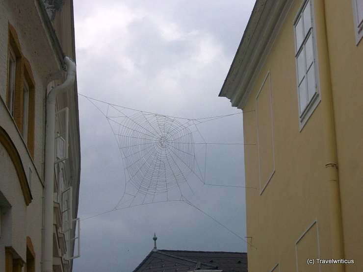 Huge spiderweb (Public art) in St Pölten, Austria