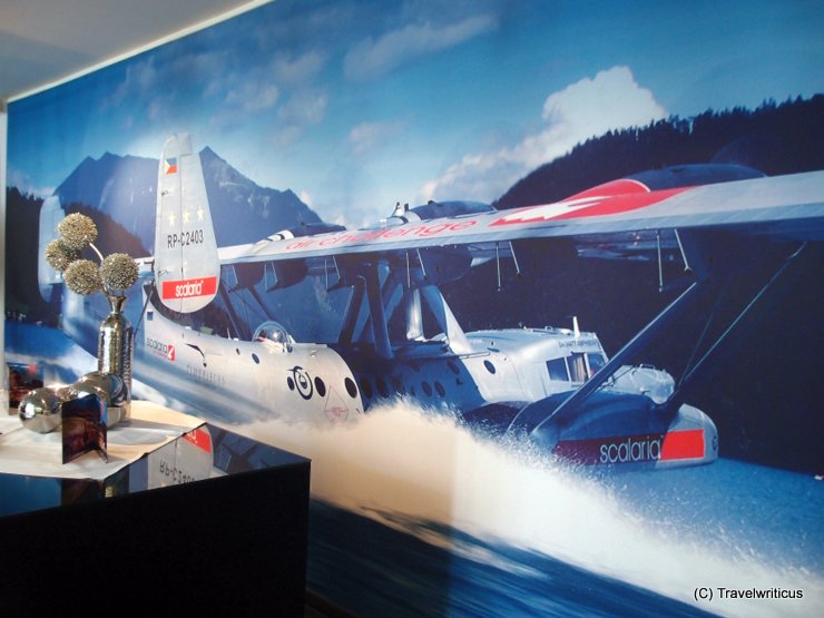 Poster of a waterplane at the Scalaria in Sankt Wolfgang, Austria