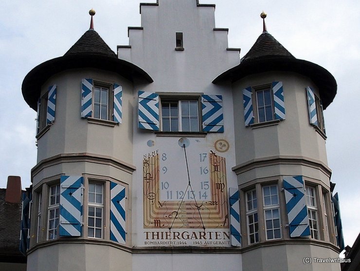 Sundial at the Thiergarten in Schaffhausen, Switzerland