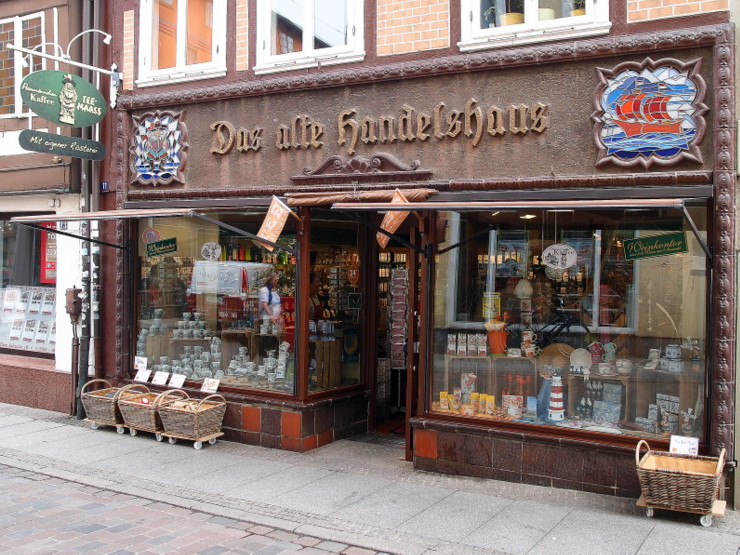 Traditional shop 'Das alte Handelshaus' in Schwerin, Germany