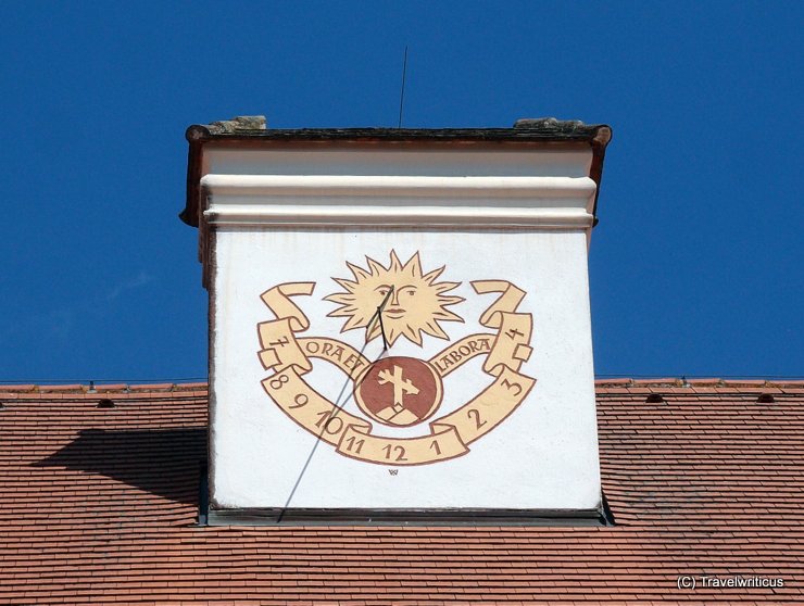 Sundial at a chimney of Seitenstetten Abbey