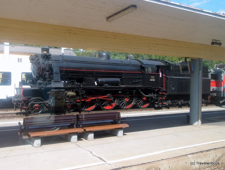 Steam locomotive 33.132 in Mürzzuschlag, Austria
