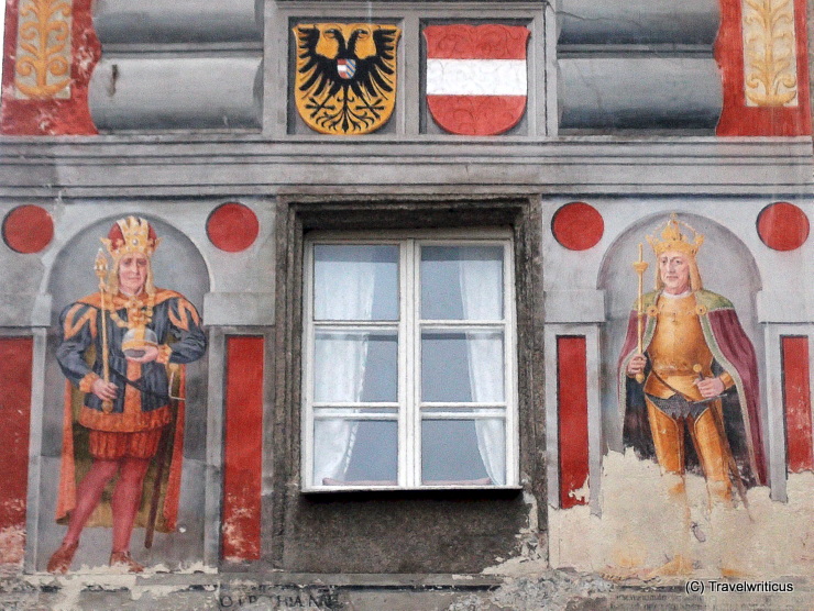 Wall painting at the Blumauerhaus in Steyr, Austria