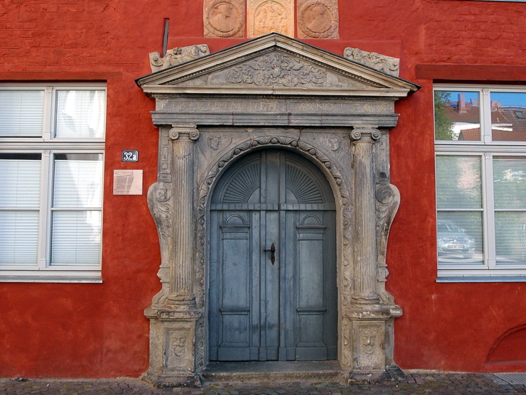 Renaissance portal in Stralsund, Germany