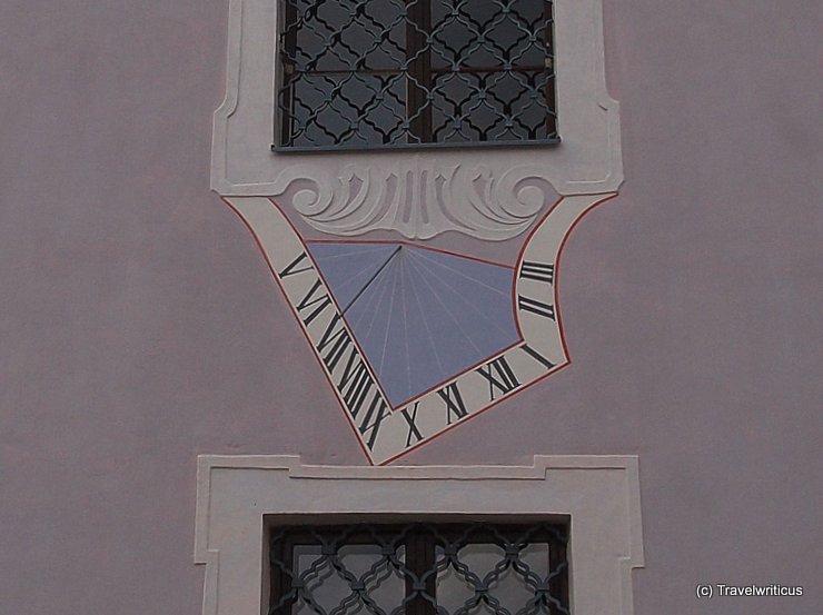 Sundial 2/3 seen at a church in Stubenberg, Austria