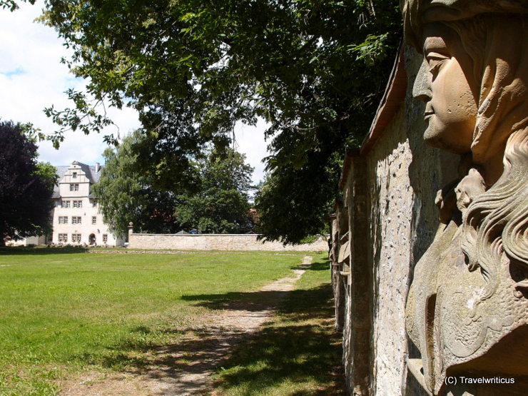 Garden of Kromsdorf Renaissance Palace in Thuringia, Germany