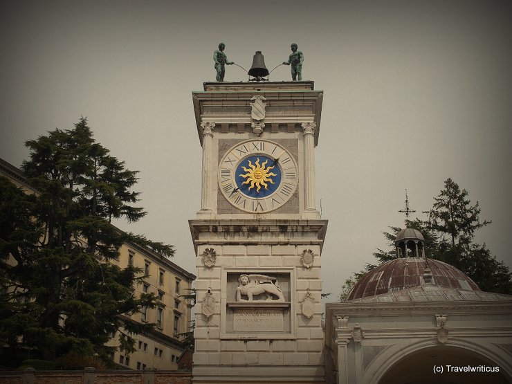 The clock tower of Udine, Italy