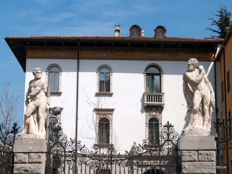 Heavily guarded gate in Udine, Italy