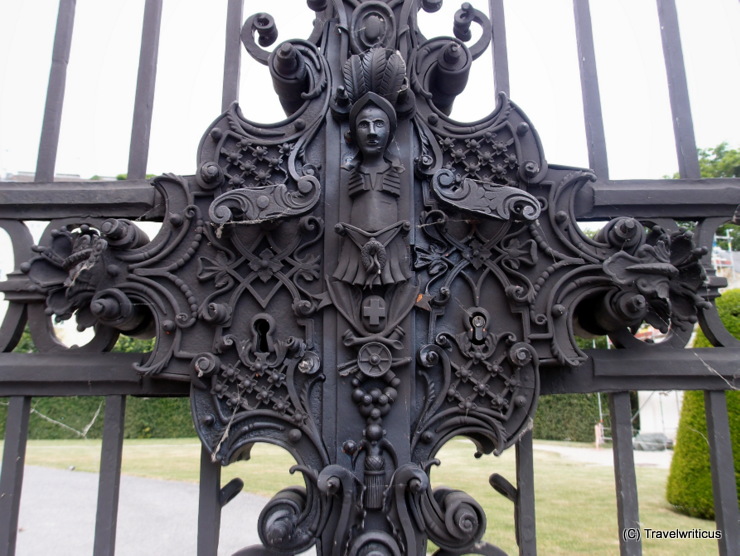 Artful lock at a garden gate in Vienna, Austria