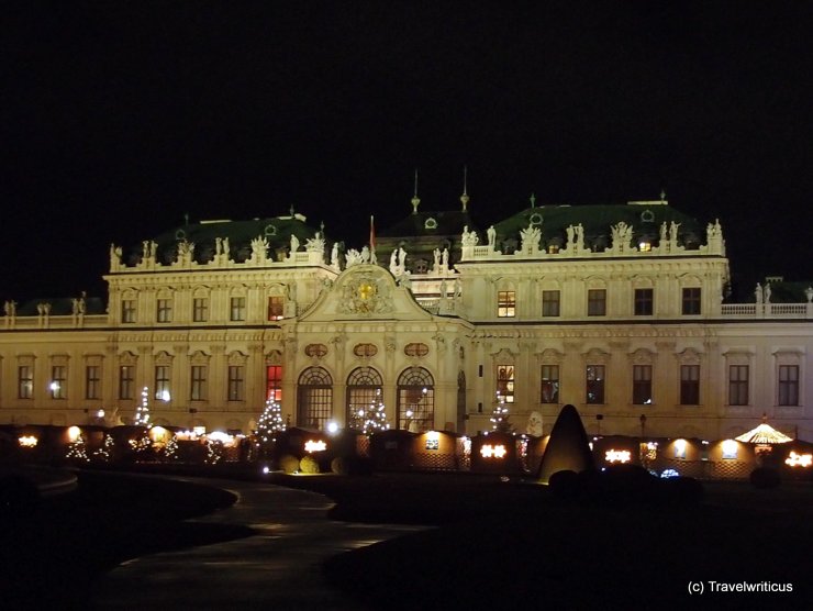 Christmas market at Schloss Belvedere in Vienna, Austria