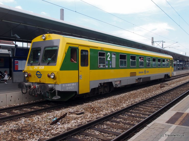 Diesel railcar GySEV 247 509 in Vienna, Austria