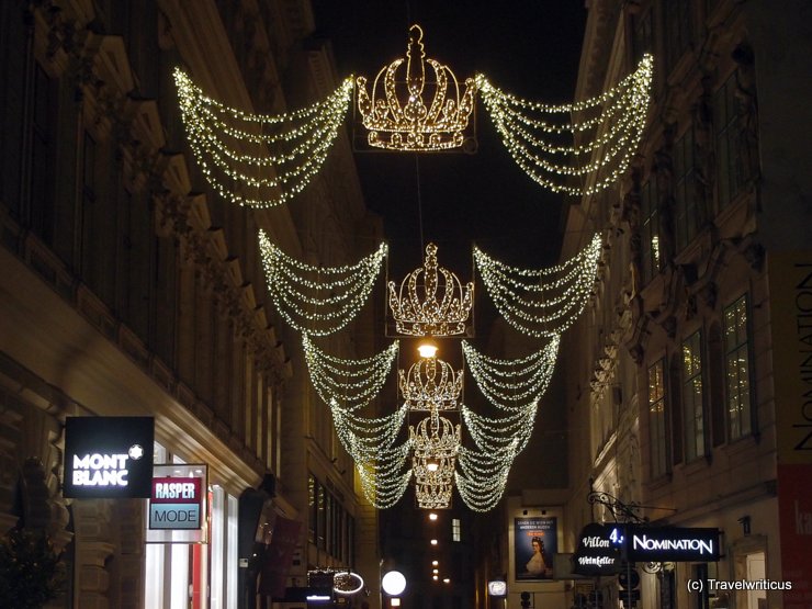 Christmas decoration at Habsburgergasse in Vienna, Austria