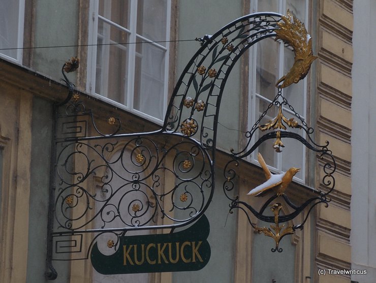 Inn sign of a cuckoo in Vienna, Austria