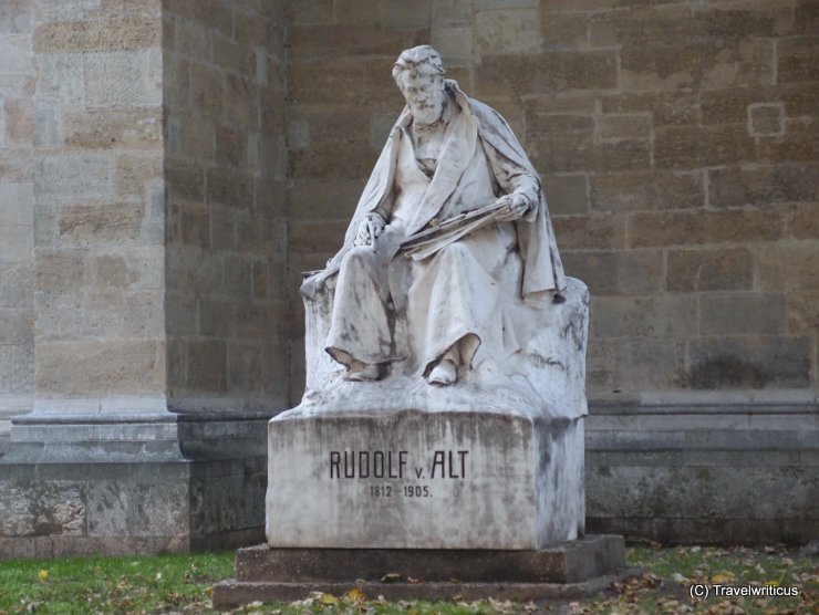 Monument to Rudolf Alt near Minoritenkirche in Vienna