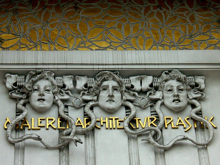 Three gorgons at the Secession Building in Vienna, Austria