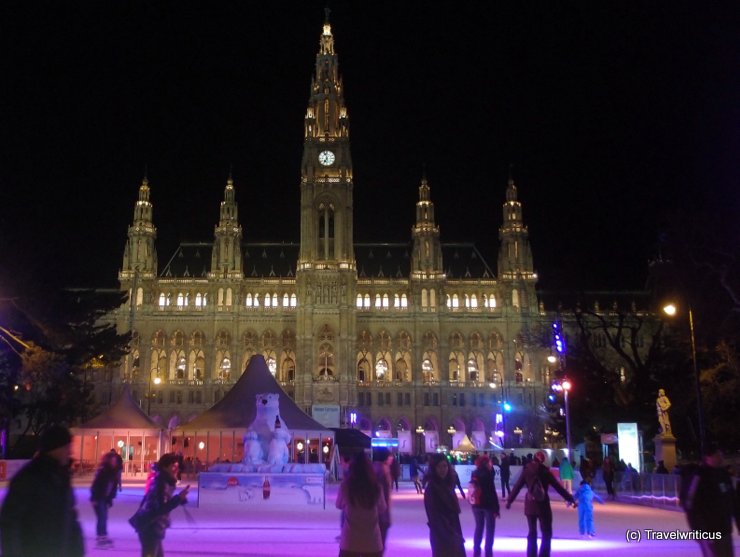 Skating rink at the city hall of Vienna