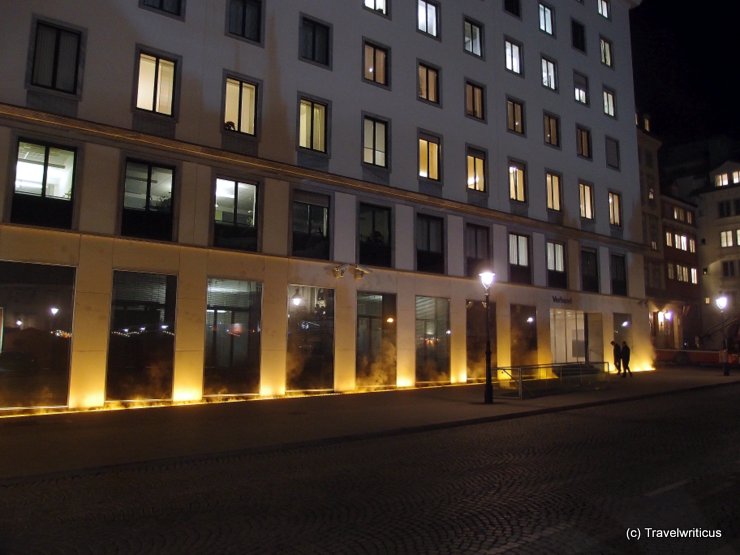 Yellow fog at the Verbund Headquarters in Vienna, Austria