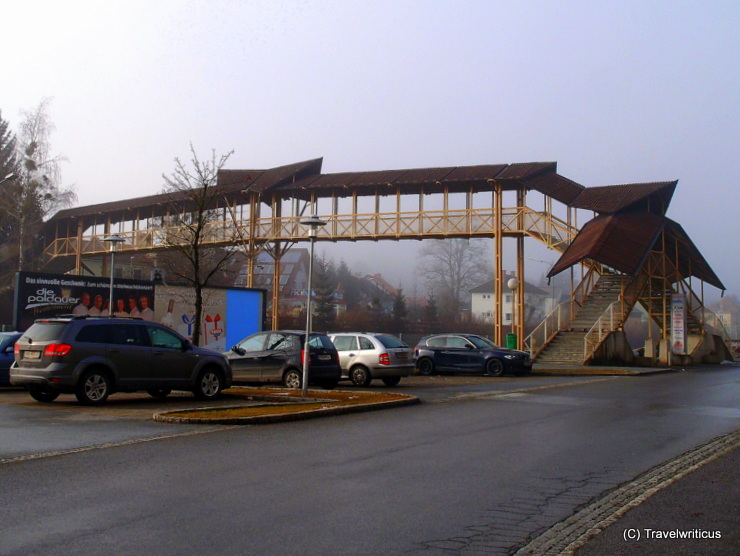 Pedestrian bridge at the railway station of Voitsberg, Austria