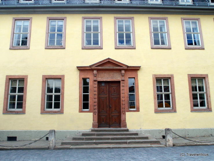 Former main entrance of Goethe's home in Weimar, Germany