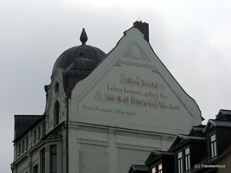 Quote by Jules Renard at a gable in Weimar