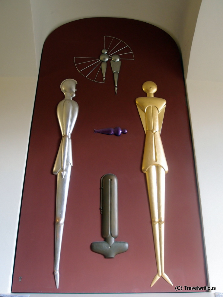 Reconstructed artwork of Oskar Schlemmer at the Van de Velde Bulding in Weimar, Germany