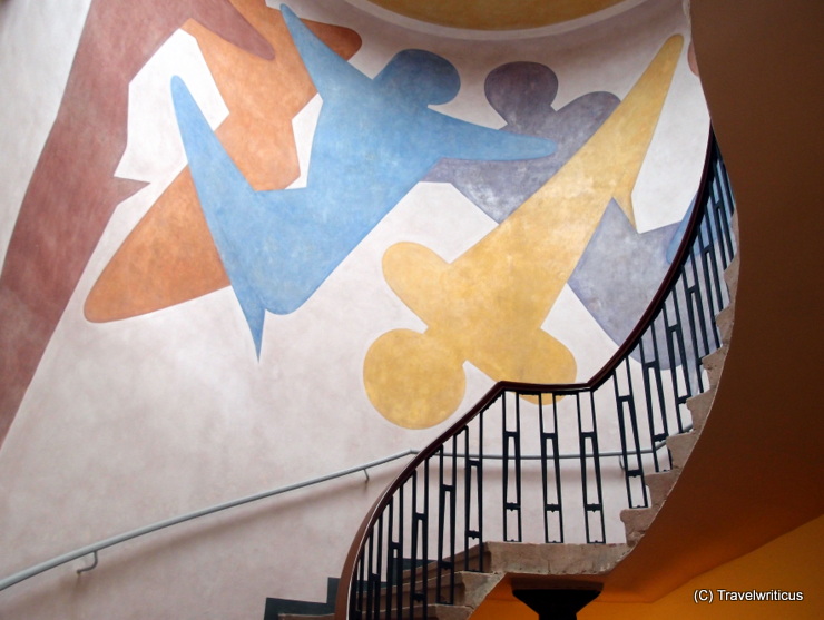 Reconstructed mural of Oskar Schlemmer at the Van de Velde Bulding in Weimar, Germany