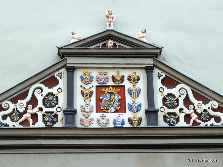 Coat of arms at the Red Castle of Weimar, Germany