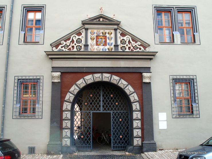 Renaissance portal at the Red Castle (Rotes Schloss) of Weimar, Germany