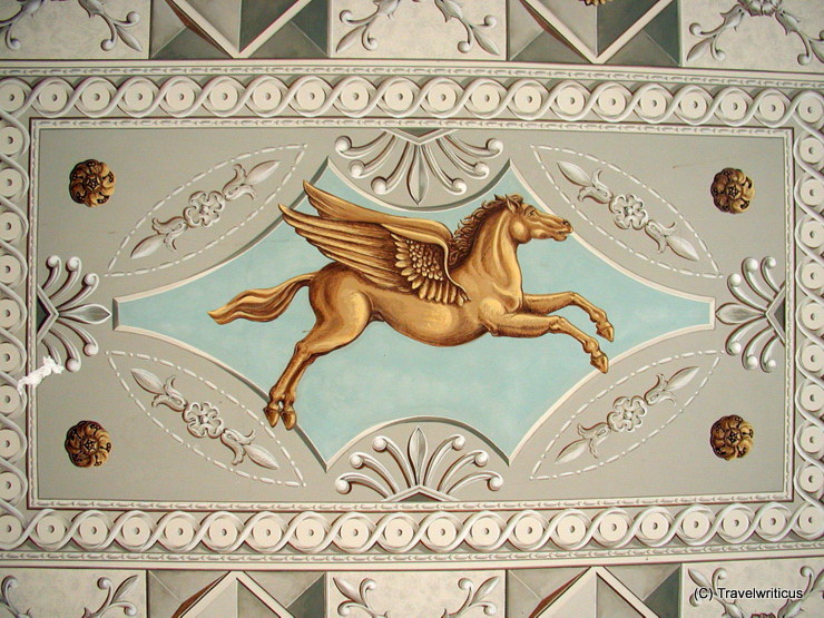 Pegasus as a ceiling decoration at the 'Roman House' (18th century) in Weimar, Germany
