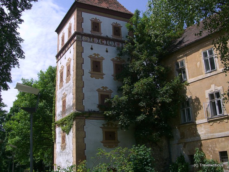 Frontside of the Renaissance water tower (16th century) in Wels, Austria