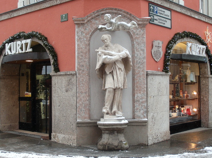 Statue of Saint John of Nepomuk in Windischgarten, Austria