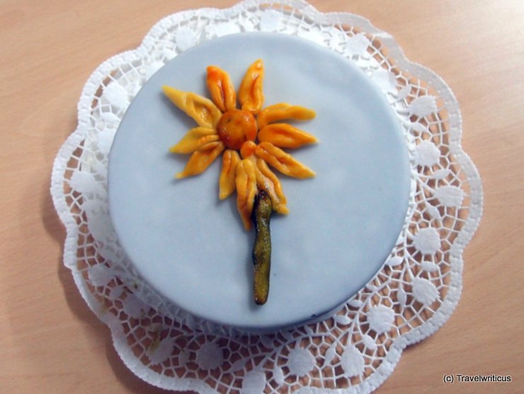 Decorating a cake in Zwentendorf, Austria